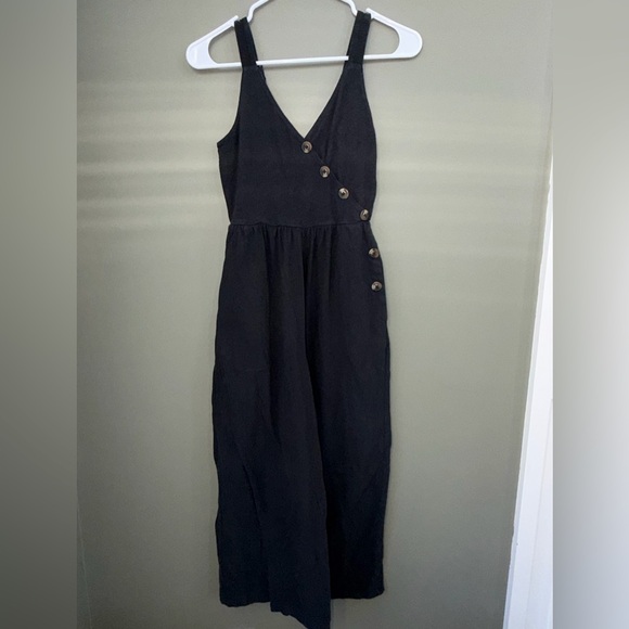 America Eagle Black Knit Wide-Leg Jumpsuit/ Romper XS - Picture 3 of 6